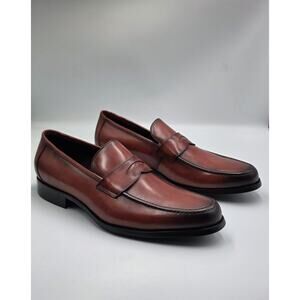 FrasoiCus Mens Penny Loafers Brown Leather Dress Shoes Slip On Size 13 New